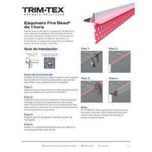 Preview of 1-Hour Fire Bead Installation Guide R2 ES